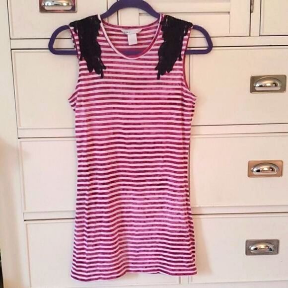 Candie's mauve striped tank top size medium - Picture 1 of 4
